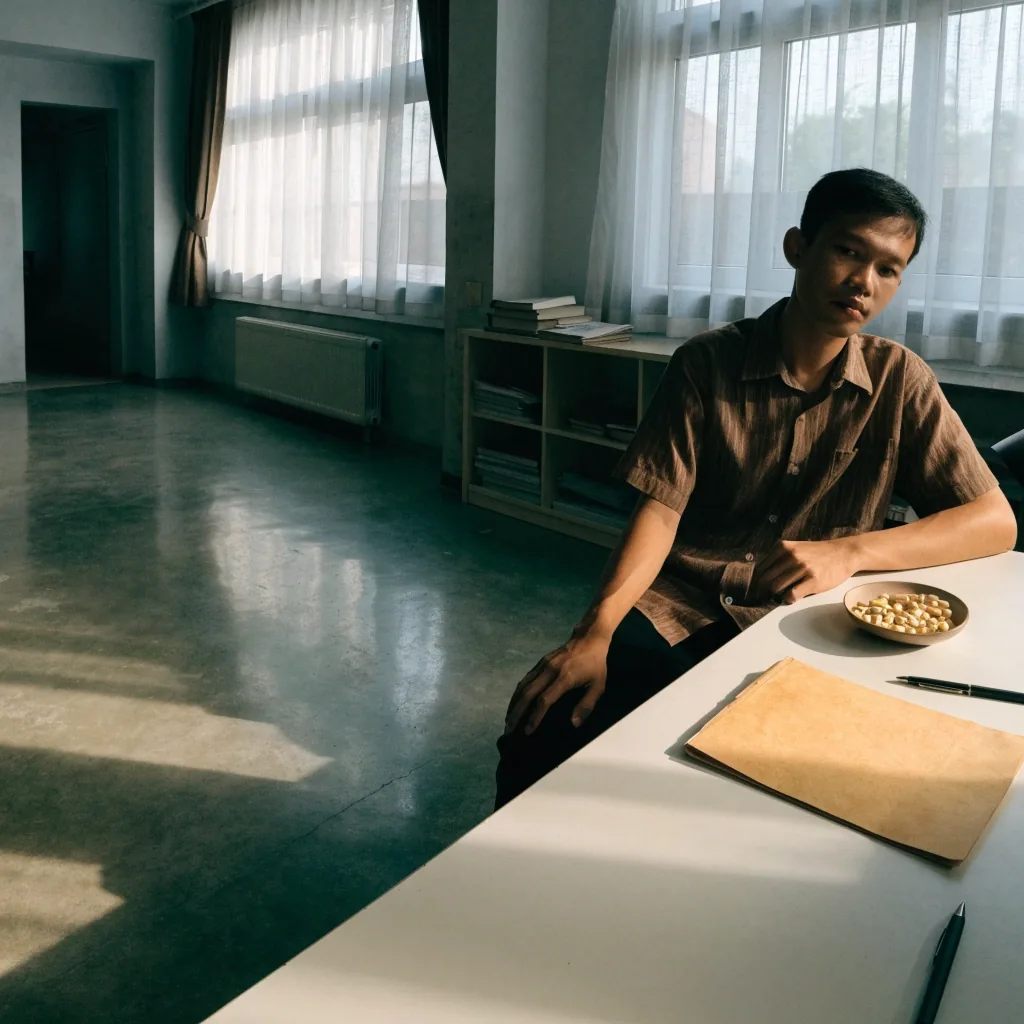 A hand writing on a blank ruled notepad beside a dish of unbranded capsules